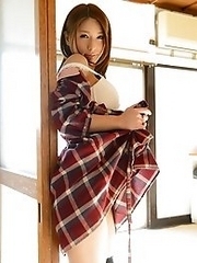 Sweet and sexy Japanese av idol Nami Hoshino undresses outdoor and indoor