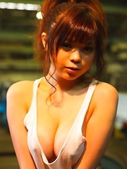 Rina Itoh loves to show her huge jugs with naughty nipples